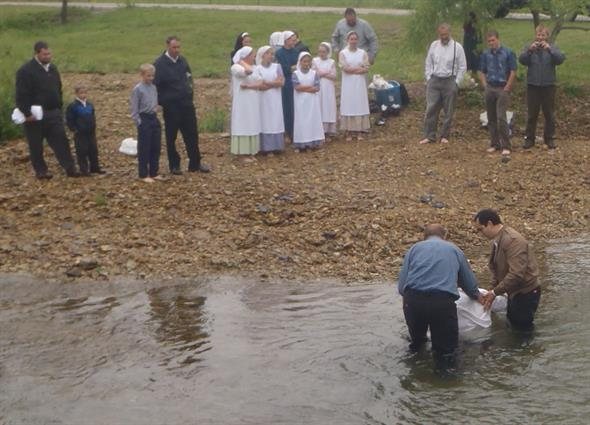 The baptism of the new believers